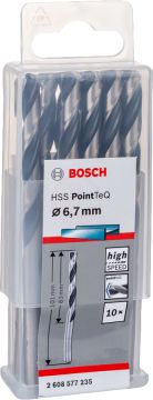 Bosch Metal Matkap Ucu HSS PointTeQ (DIN 338) 6,7 mm (10 Adet) - 2608577235