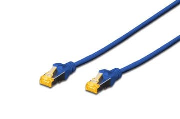 Assmann Digitus Cat 6A S-Ftp Patch Kablosu, Lszh, Cu, Awg 26/7, 0.25 Mt, Mavi Renk