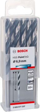 Bosch Metal Matkap Ucu HSS PointTeQ (DIN 338) 6,9 mm (10 Adet) - 2608577237
