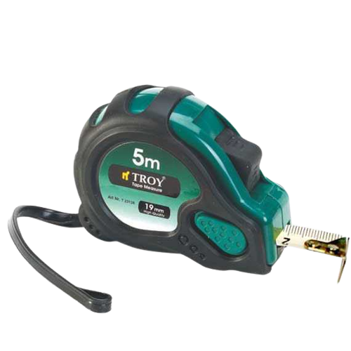 Troy 23126 Stoperli Şerit Metre (5mx19mm) Mıknatıslı