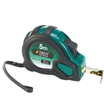 Troy 23126 Stoperli Şerit Metre (5mx19mm) Mıknatıslı