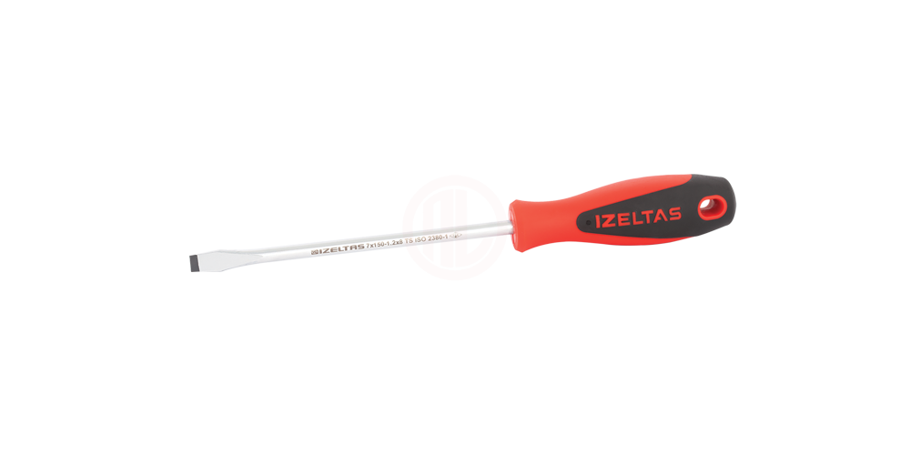 İzeltaş Düz Uçlu Tornavida Ergonomik Seri 7x125 mm