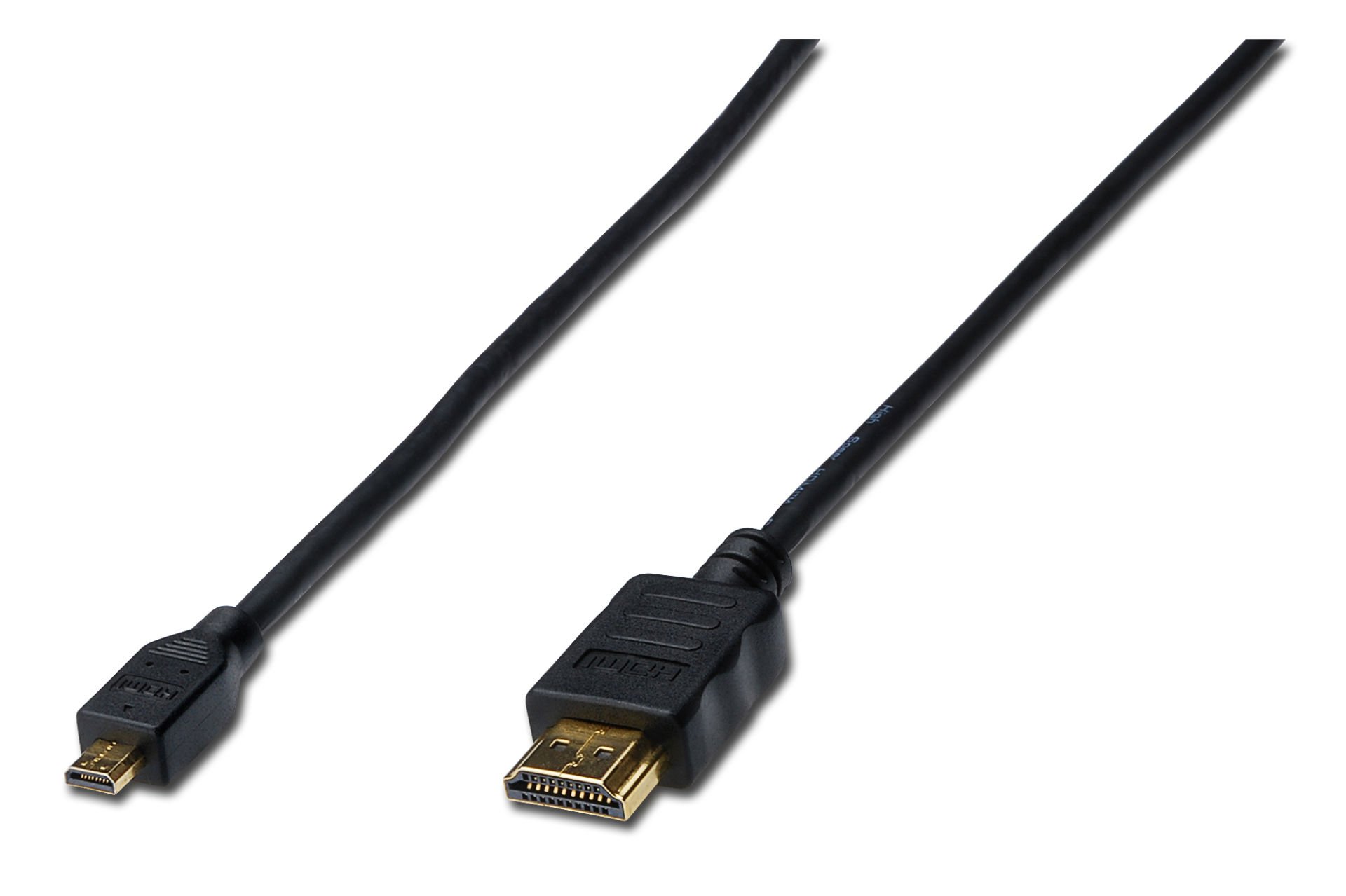 Assmann Hdmı High Speed With Ethernet Bağlantı Kablosu (Hdmı 1.4), 2160P, 4K, Hdmı Tip D (Mikro) Erkek - Hdmı Tip A Erkek, 2 Mt, Cu, Awg30, 3X Zırhlı, Ul, Altın Kaplama, Siyah Renk
