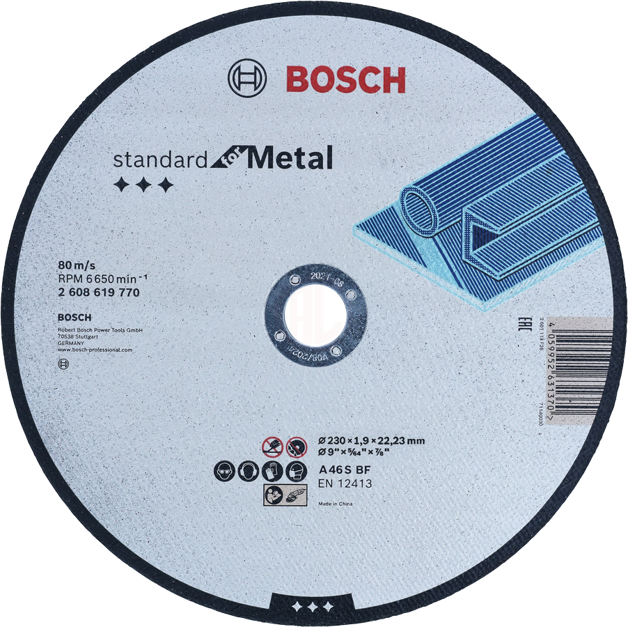 Bosch Kesme Diski Standard For Metal Düz 230x22,23x1,9 mm (A 30 S BF) - 2608619770