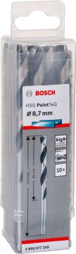 Bosch Metal Matkap Ucu HSS PointTeQ (DIN 338) 8,7 mm (10 Adet) - 2608577255