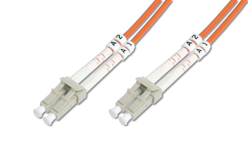 Assmann Digitus Lc-Lc Fiber Optik Patch Kablo, 10 Mt, Multimode, Duplex, 62.5/125