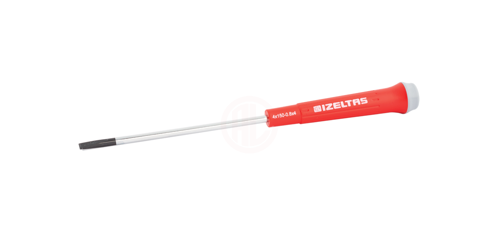 İzeltaş Düz Uçlu Tornavida Elektronikçi Tip Klemens 2,5x60 mm
