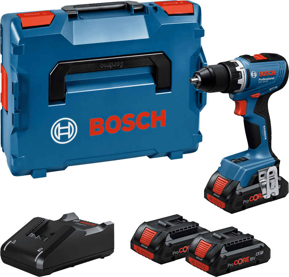 Bosch Akülü Vidalama Matkabı GSR 18V-65 3x4,0Ah Akülü Set - 06019N3208
