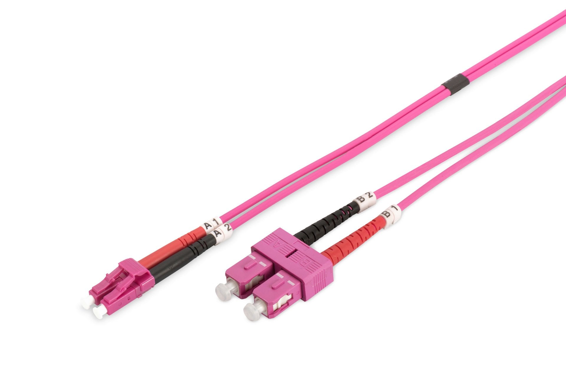 Assmann Digitus Lc-Sc Fiber Optik Patch Cord, Duplex, Multimode, Om4, 50/125 µ, 5 Mt