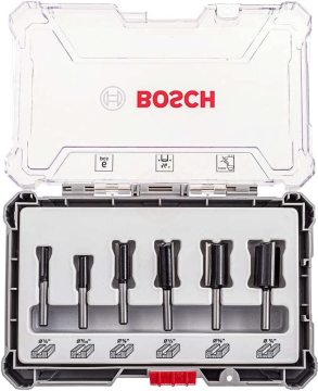 Bosch Freze Ucu Pro Set 1/4 İnç Şaftlı Düz (6 Parça) - 2607017467