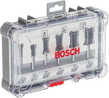 Bosch Freze Ucu Pro Set 1/4 İnç Şaftlı Düz (6 Parça) - 2607017467