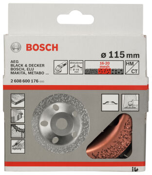 Bosch Aksesuar Taşlama Çanak Disk Bombeli 115Mm(Coarse)