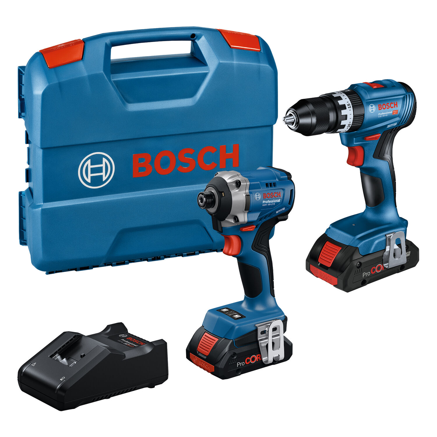 Bosch Professional 2 Cihazlı 18V Set: GSB + GDR + 2 x 4 + GAL - 0615A50069
