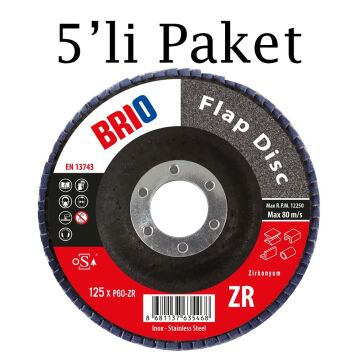 Brio Flap Disk 125XP60 Zr 5'li Paket