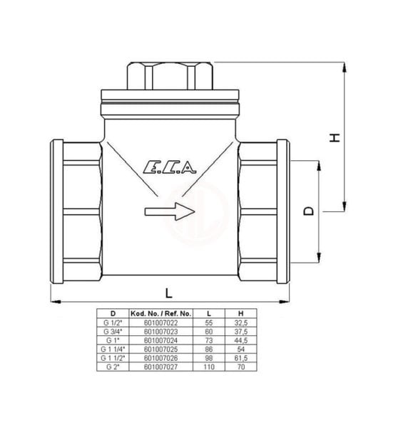 Eca ÇEKVALF G 1/2 - 601007022