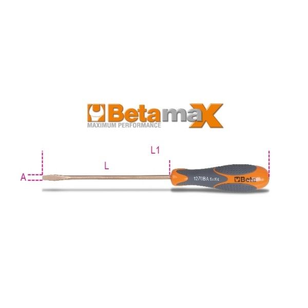 Beta Kıvılcım Çıkarmaz Düz Tornavida 6X150