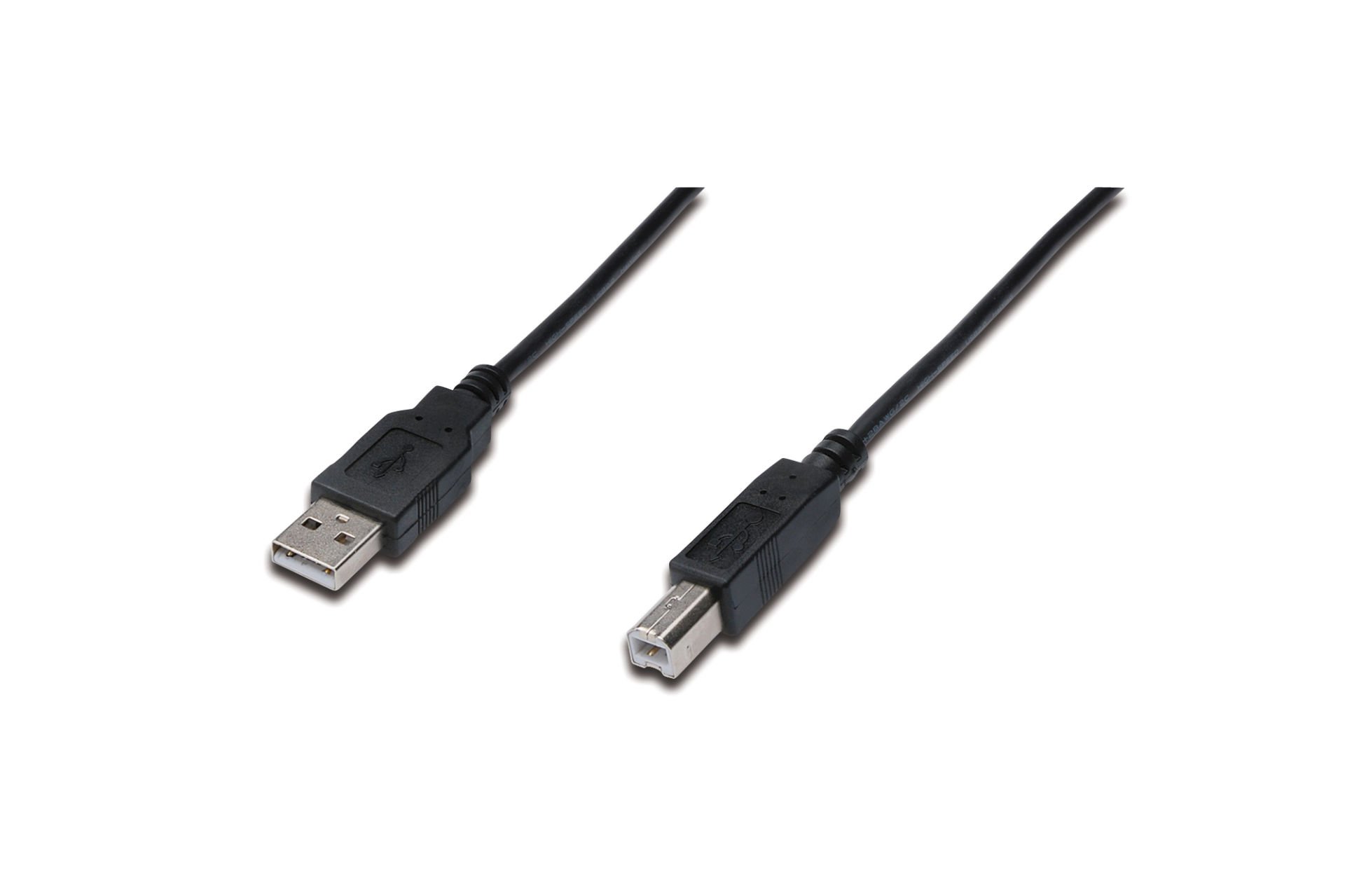Assmann Usb 2.0 Bağlantı Kablosu, Usb A Erkek - Usb B Erkek, 1 Mt, Awg 28, Ul, Siyah Renk