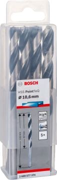 Bosch Metal Matkap Ucu HSS PointTeQ (DIN 338) 10,6 mm (5 Adet) - 2608577274