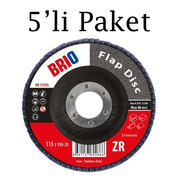 Brio Flap Disk 115Xp80 Zr 5'li Paket