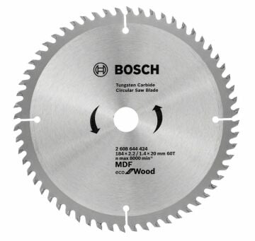 Bosch Daire Testere Bıçağı Eco For Wood 184x20 mm 60 Diş - 2608644424
