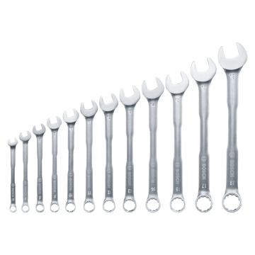Bosch Açık Uçlu Kombine Anahtar Seti 12 Parça - 1600A02Z9D