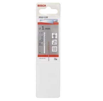 Bosch Metal Matkap Ucu HSS-TiN (DIN 338) Titanyum 1,0x34 mm (1 Adet) - 2608596661