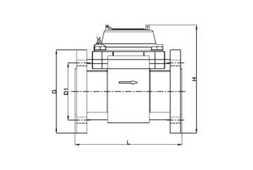 Klepsan Woltman Tip Su Sayacı Dn50 200 Mm