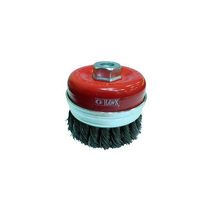 Hawk White GRİ BURMA TELLİ M14 VİDALI ÇANAK FIRÇA 100 MM - HAWK10123