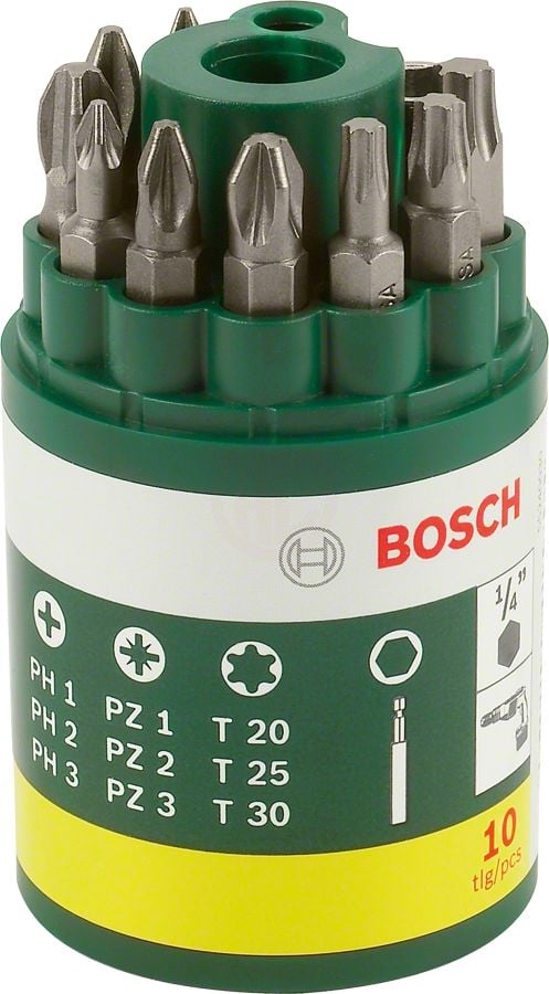 Bosch Vidalama Ucu Seti PH+PZ+T (10 Parça) - 2607019452