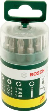 Bosch Vidalama Ucu Seti PH+PZ+T (10 Parça) - 2607019452