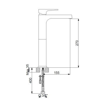 Newarc Aqua Çanak Tipi Lavabo Bataryası Krom