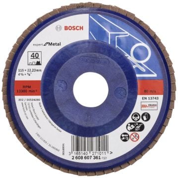 Bosch x551 Exm Düz Flap Disk 80 Kum 125 Mm - 2608607355
