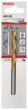 Bosch Metal Matkap Ucu HSS-TiN (DIN 338) Titanyum 7,5x109 mm (1 Adet) - 2608596726