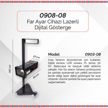 Brio Far Ayar Cihazı Lazerli Dijital Gösterge