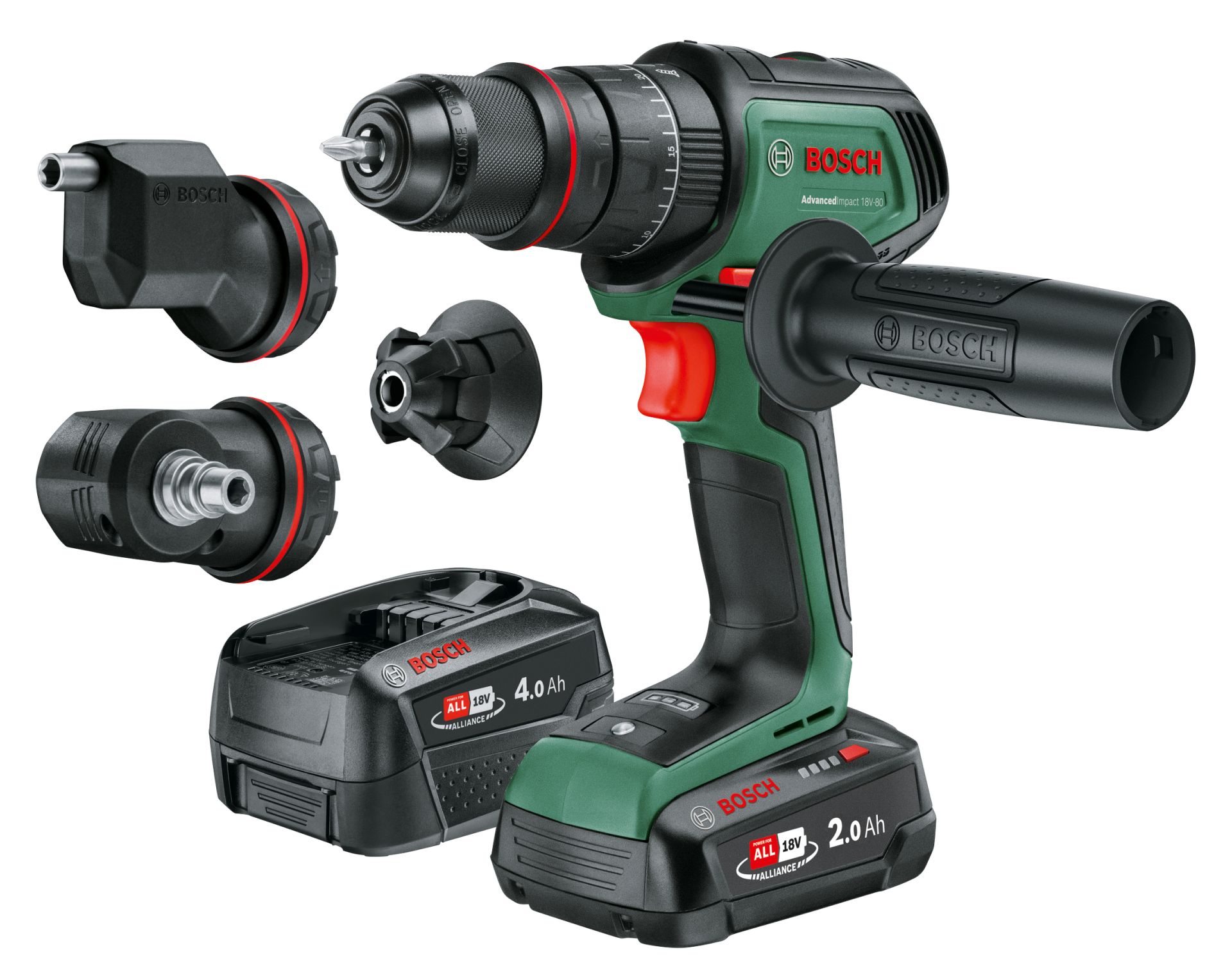 Bosch Advancedımpact 18V-80 Quicksnap (2,0 Ah + 4,0 Ah) + Al18V-44 (Set - 3 Bağlantı)