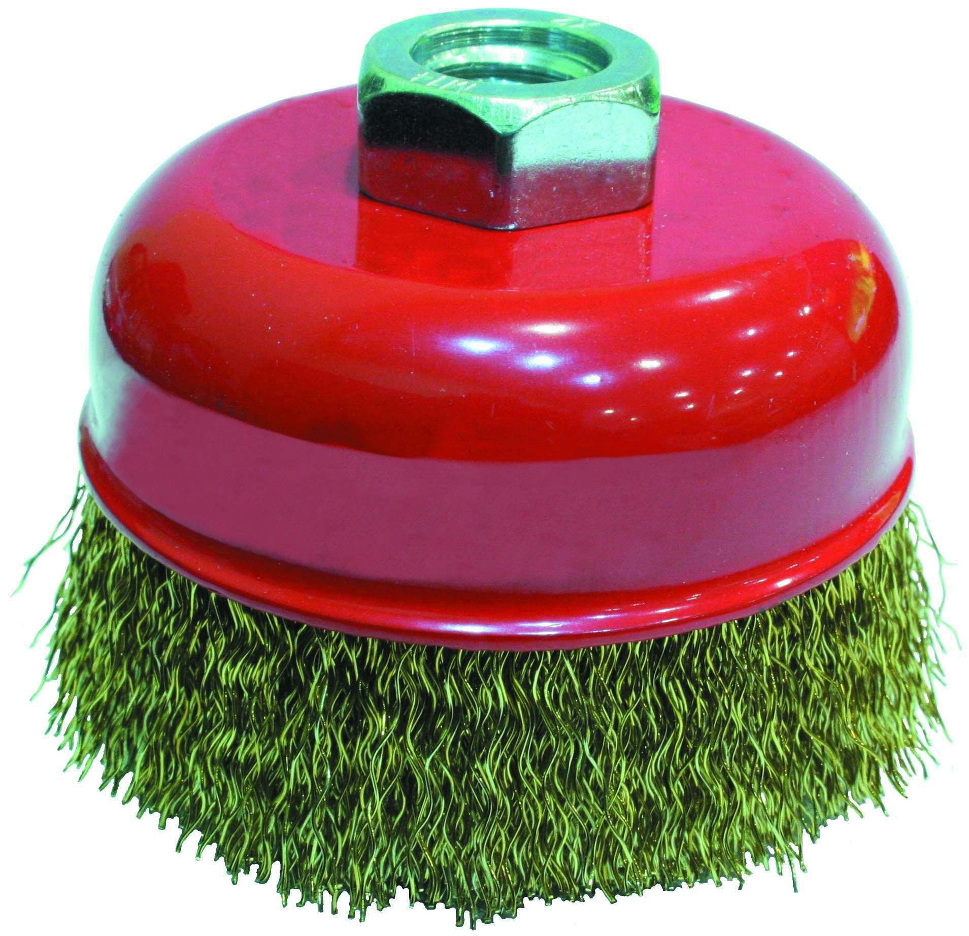 Partner Sarı Dalgalı Telli M14 Vidalı Çanak Fırça 125 Mm - PRT02035