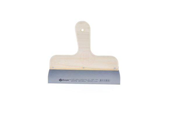 Duyar Eğri Saplı Spatula Ahşap Saplı 20 Cm