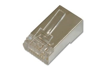 Assmann Cat 6 Modüler Konnektör, Zırhlı, Yuvarlak Kablo İçin, Kılavuz (Guide Plate) Dahil