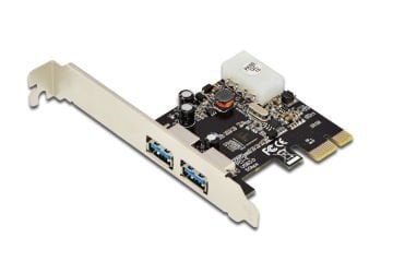 Assmann Digitus 2 Portlu Pcı Express Usb 3.0 Kart, Nec Upd720202 Chipsetli, Low Profile Braketli