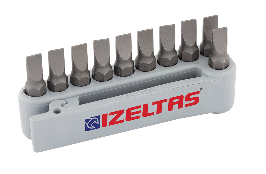 İzeltaş Düz Bits Uç Set 25 mm 0,8x5,5