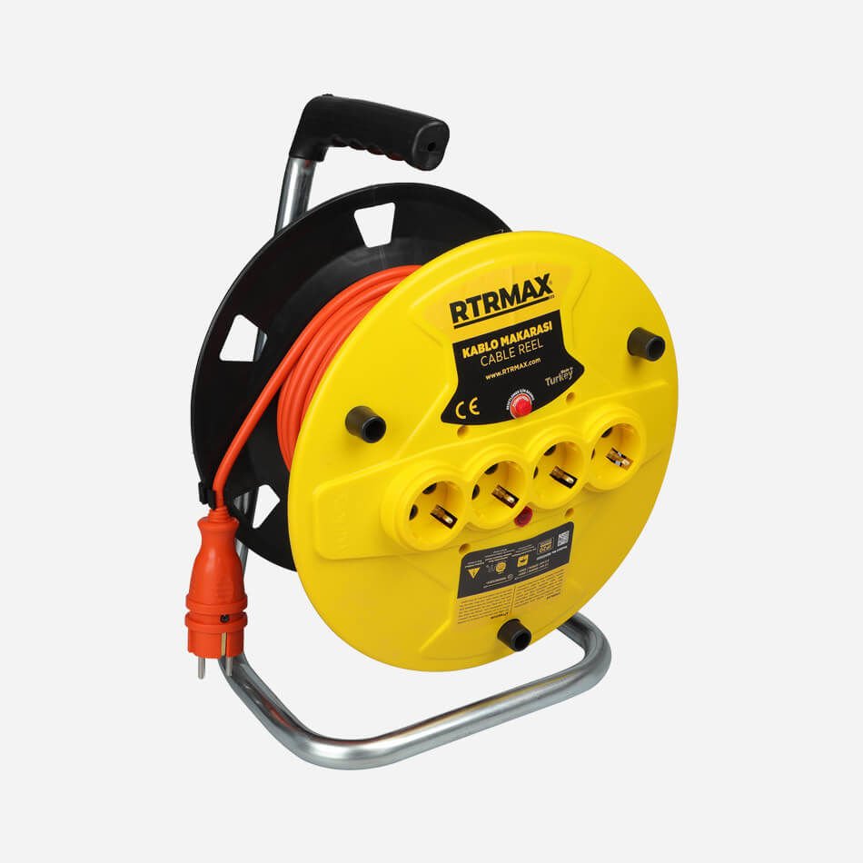 Rtrmax REM32530 Makaralı Uzatma Kablosu Açık Tip 30Mt 3x2,5 Mm