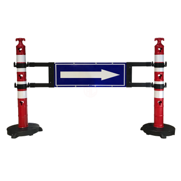 MFK Plastik Levhalı Dikme Bariyer 30x80 Enjeksiyon Cm Kırmızı - MFK7123
