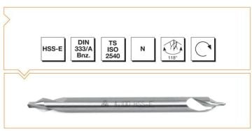 Makine Takım Punta Matkabı Uzun Hss-E Dın 333/A Bnz 3X8X100 Mm