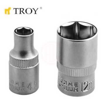 Troy 26143 1/4 İnç Lokma (Ölçü 5,0mm-Çap 11,8mm-Uzunluk 25mm)
