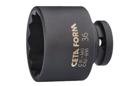 Ceta Form 1/2 İnç 12 Köşe (Yıldız) Havalı Lokma Anahtar 36 Mm