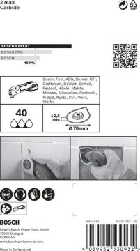 Bosch Starlock Aksesuarı / Expert Starlock Testere Ucu 3Max AVZ 70RT4 (1 Adet) - 2608900041
