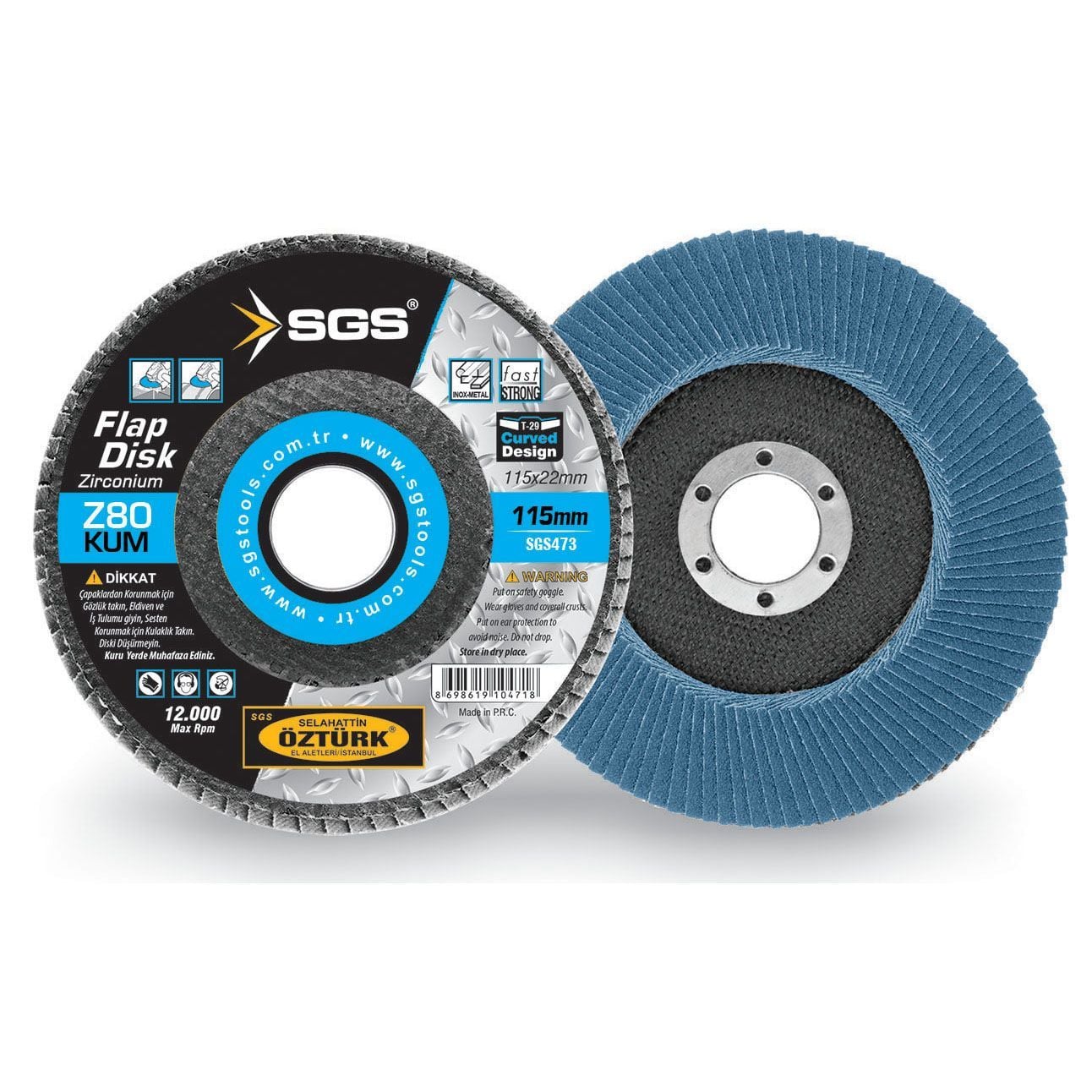SGS 473 Flap Disk 115Mm 80Kum (Zirconium)
