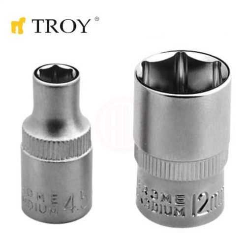 Troy 26153 1/4 İnç Lokma (Ölçü 14mm-Çap 19,8mm-Uzunluk 25mm)