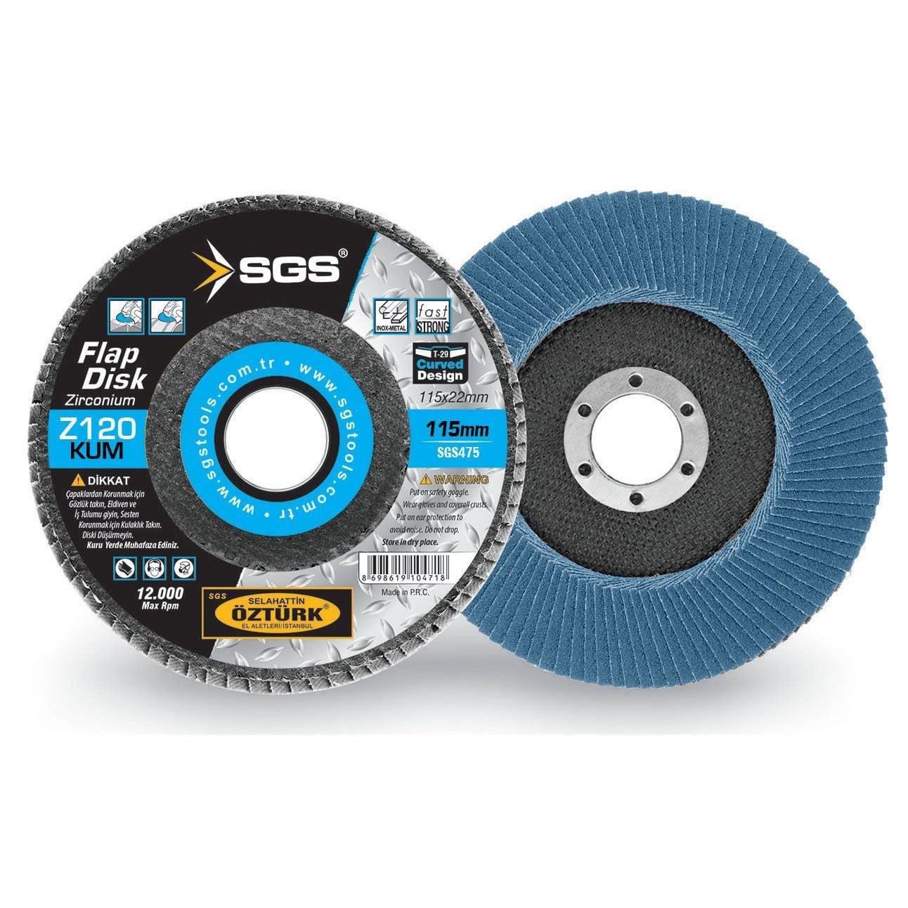 SGS 475 Flap Disk 115Mm 120Kum (Zirconium)
