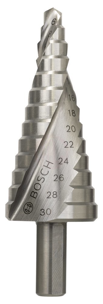 Bosch Spiral Kanallı HSS 13 Kademeli Matkap Ucu Üç Yüzeyli Şaft Ø6-30 mm - 2608597520